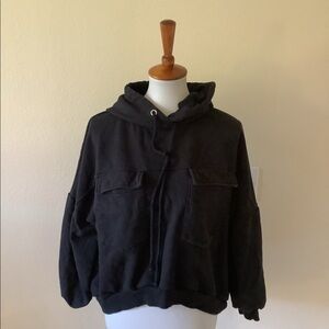 The Range Women’s Front Pocket Hoodie Black Size S Pullover Lounge Athletic